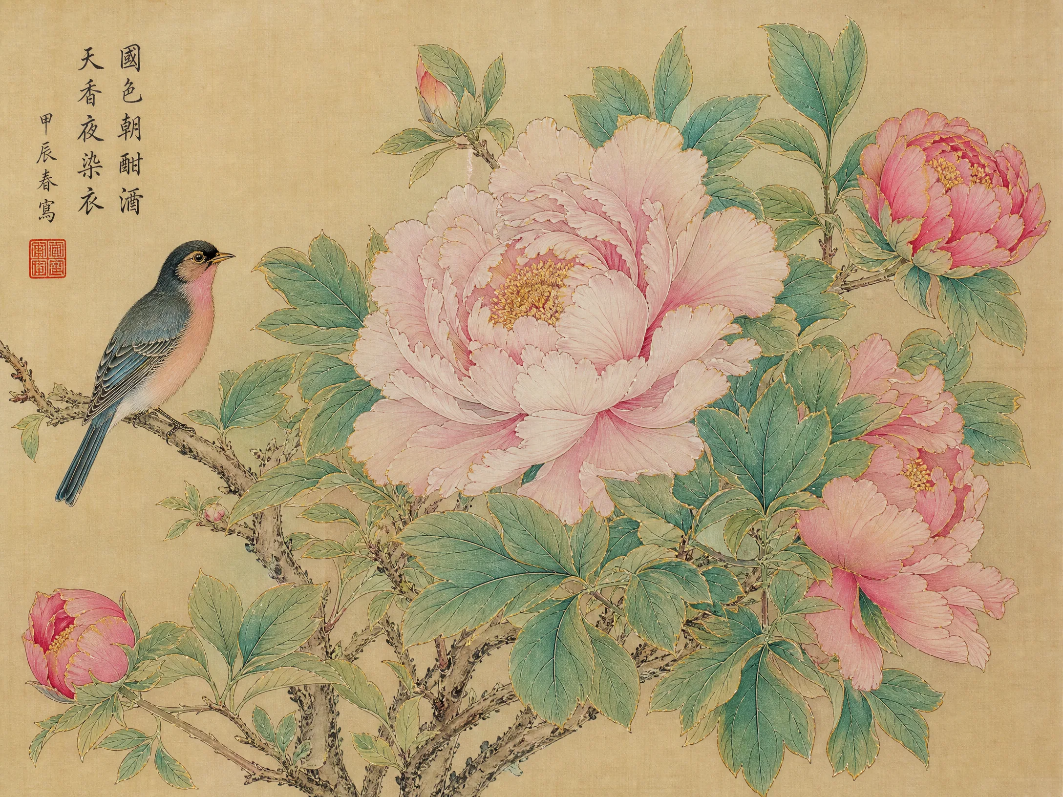 第三届每日大赛工笔画金奖作品